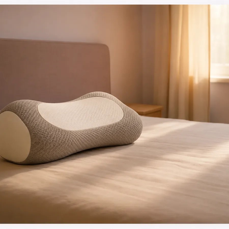 HuskRest cylindrical buckwheat pillow, product shot